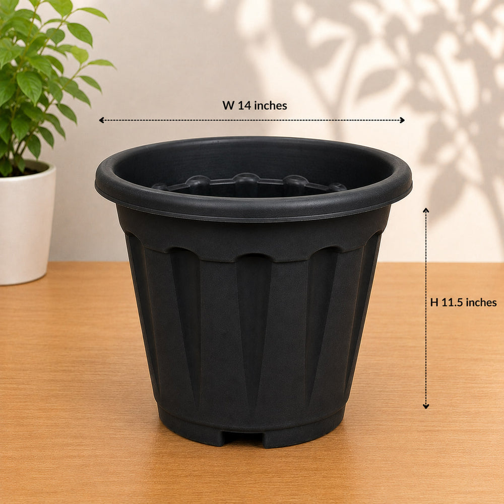 14 inches black pot design