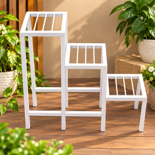 3 step metal stand