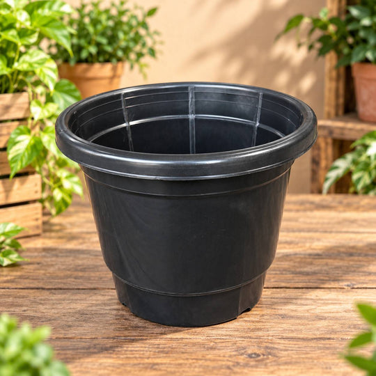 12 inches black nursery  pots (set of 10 )
